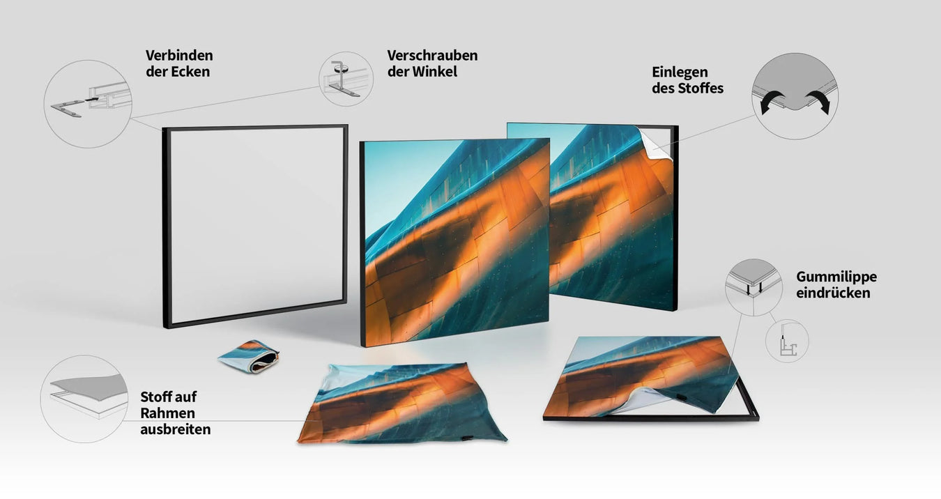 Picoration.com | XXL Wandbilder| LED Leuchtbilder Montage Wandbild | Leinwandbild mit Aluminiumrahmen