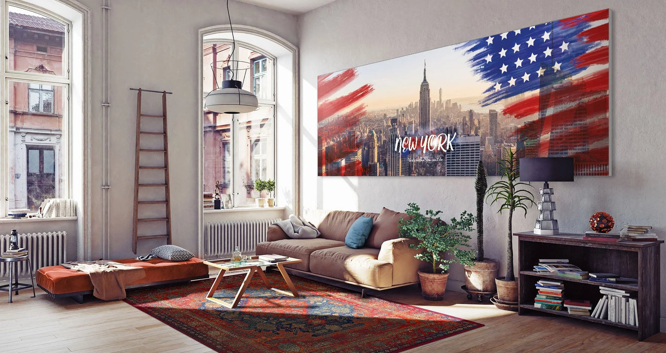 Picoration.com | XXL Wandbilder| LED Leuchtbilder Wandbild XXL Wohnzimmer New York