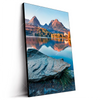 Led Wandbild Abendszene Mit Bergen Und See Hochformat Produktvorschau Seitlich