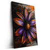 Led Wandbild Abstrakte Blume In Orange Lila Hochformat Produktvorschau Seitlich