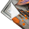 Led Wandbild Abstrakte Blume In Orange Lila Panorama Materialvorschau