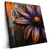 Led Wandbild Abstrakte Blume In Orange Lila Quadrat Produktvorschau Seitlich