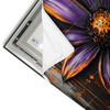 Led Wandbild Abstrakte Blume In Orange Lila Querformat Materialvorschau