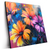 Led Wandbild Abstrakte Blumenpracht Quadrat Produktvorschau Seitlich