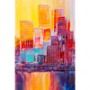 Led Wandbild Abstrakte Skyline Hochformat Motivvorschau
