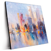 Led Wandbild Abstrakte Skyline No 2 Quadrat Produktvorschau Seitlich