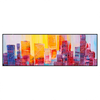 Led Wandbild Abstrakte Skyline Panorama Produktvorschau Frontal