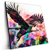 Led Wandbild Abstrakter Adler Quadrat Produktvorschau Seitlich