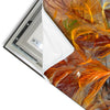 Led Wandbild Abstrakter Bluetenzauber In Orange Hochformat Materialvorschau