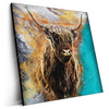 Led Wandbild Abstrakter Highlander Quadrat Produktvorschau Seitlich