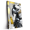 Led Wandbild Abstrakter Papagei Mit Gold Hochformat Produktvorschau Seitlich