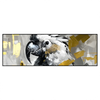 Led Wandbild Abstrakter Papagei Mit Gold Panorama Produktvorschau Frontal