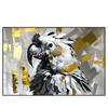 Led Wandbild Abstrakter Papagei Mit Gold Querformat Produktvorschau Frontal