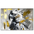 Led Wandbild Abstrakter Papagei Mit Gold Querformat Produktvorschau Frontal