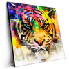 Led Wandbild Abstrakter Tiger Quadrat Produktvorschau Seitlich