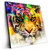 Led Wandbild Abstrakter Tiger Quadrat Produktvorschau Seitlich