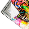 Led Wandbild Abstrakter Tiger Querformat Materialvorschau
