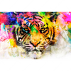 Led Wandbild Abstrakter Tiger Querformat Motivvorschau
