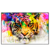 Led Wandbild Abstrakter Tiger Querformat Produktvorschau Frontal