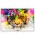 Led Wandbild Abstrakter Tiger Querformat Produktvorschau Frontal