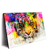 Led Wandbild Abstrakter Tiger Querformat Produktvorschau Seitlich