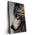 Led Wandbild Abstrakter Wolf In Gold Und Grau Hochformat Produktvorschau Seitlich