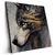 Led Wandbild Abstrakter Wolf In Gold Und Grau Quadrat Produktvorschau Seitlich