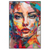 Led Wandbild Abstraktes Frauenportraet Aurora Hochformat Produktvorschau Frontal