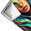 Led Wandbild Abstraktes Frauenportraet Hydra Quadrat Materialvorschau
