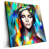 Led Wandbild Abstraktes Frauenportraet Scarlett Quadrat Produktvorschau Seitlich