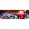 Led Wandbild Adventskerze Mit Weihnachtsschmuck Panorama Motivvorschau