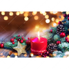 Led Wandbild Adventskerze Mit Weihnachtsschmuck Querformat Motivvorschau