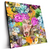 Led Wandbild Aeffchen Blumen Quadrat Produktvorschau Seitlich