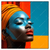 Led Wandbild Afrikanische Frau Mit Turban Quadrat Produktvorschau Frontal