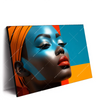 Led Wandbild Afrikanische Frau Mit Turban Querformat Produktvorschau Seitlich
