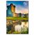 Led Wandbild Alte Burg Mit See Hochformat Produktvorschau Frontal