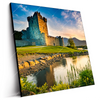 Led Wandbild Alte Burg Mit See Quadrat Produktvorschau Seitlich
