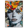 Led Wandbild Angelina Frau Mit Blumen Im Haar Hochformat Produktvorschau Frontal