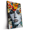 Led Wandbild Angelina Frau Mit Blumen Im Haar Hochformat Produktvorschau Seitlich