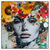 Led Wandbild Angelina Frau Mit Blumen Im Haar Quadrat Produktvorschau Frontal