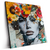 Led Wandbild Angelina Frau Mit Blumen Im Haar Quadrat Produktvorschau Seitlich