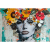 Led Wandbild Angelina Frau Mit Blumen Im Haar Querformat Motivvorschau
