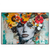 Led Wandbild Angelina Frau Mit Blumen Im Haar Querformat Produktvorschau Frontal