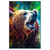 Led Wandbild Baer In Neonfarben Hochformat Produktvorschau Frontal