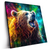 Led Wandbild Baer In Neonfarben Quadrat Produktvorschau Seitlich