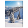 Led Wandbild Berge Und Waelder In Schnee Hochformat Produktvorschau Frontal