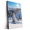 Led Wandbild Berge Und Waelder In Schnee Hochformat Produktvorschau Seitlich
