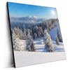 Led Wandbild Berge Und Waelder In Schnee Quadrat Produktvorschau Seitlich