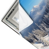 Led Wandbild Berge Und Waelder In Schnee Querformat Materialvorschau