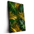 Led Wandbild Blaetter Gold Gruen Hochformat Produktvorschau Seitlich